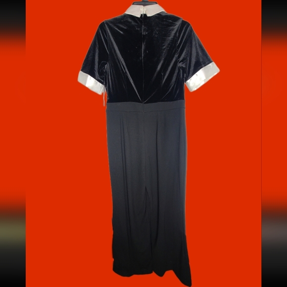 New With tags jumpsuit with velvet, satin, and pearl details - Picture 3 of 3